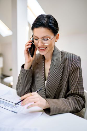 Office lady on phone
